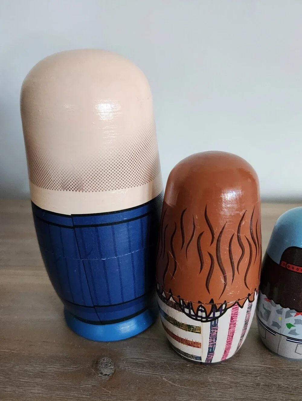 📺 Stranger Things Wooden Nesting Dolls Set | Hawkins Crew Collectible Netflix